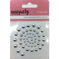 Uniquely Creative Embellishment Adhesive Silver Pearls