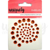 Uniquely Creative Embellishment Adhesive Peach Rhinestones