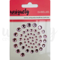 Uniquely Creative Embellishment Adhesive Pink Rhinestones