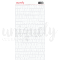 Uniquely Creative Stickers Lowercase Alphabet White