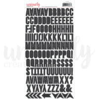 Uniquely Creative Stickers Uppercase Alphabet Black
