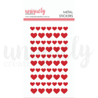 Uniquely Creative Stickers Metal Red Hearts
