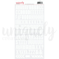 Uniquely Creative Stickers Uppercase Alphabet White