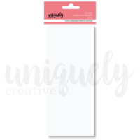 10 White Slimline Cards 300gsm and Envelopes 8.8cm x 21cm