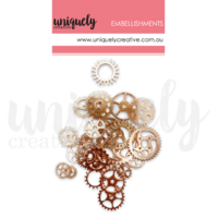 Uniquely Creative Embellishment Rose Gold Metal Cogs