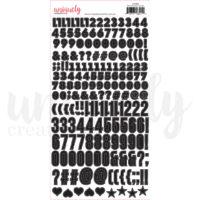 Uniquely Creative Stickers Black Numbers