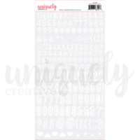Uniquely Creative Stickers White Numbers