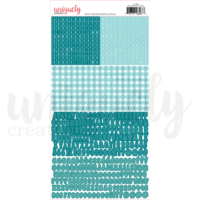 Uniquely Creative Stickers Mixed Teal Alphabet