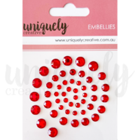 Uniquely Creative Embellishment Adhesive Red Rhinestones