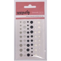 Uniquely Creative Stickers Enamel Dots Monochromatic