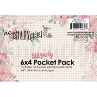Uniquely Creative 210gsm 6X4 Pocket Pack Hey Baby Girl