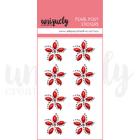 Uniquely Creative Pearl Posy Stickers Christmas Red