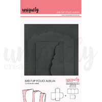 Uniquely Creative 6” x 8” Flip Folio Album - Black
