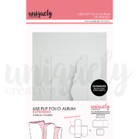 Uniquely Creative 6” x 8” Flip Folio Album - White - Expanded