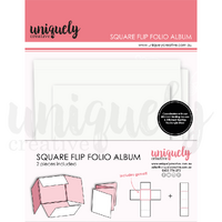 Uniquely Creative Square Flip Folio Album - White