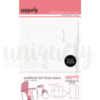 Uniquely Creative Gatefold Flip Folio Album - White