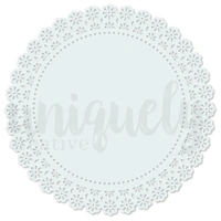 Uniquely Creative Light Blue Lacey Circle Decorative Base Layer