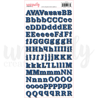 Uniquely Creative Navy Dimensional Alpha Stickers