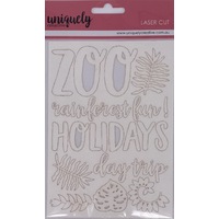 Uniquely Creative White Chipboard Laser Cut Rainforest Retreat