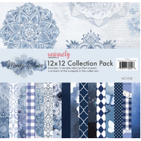 Uniquely Creative 12x12 Cardstock 210gsm Moody Blues