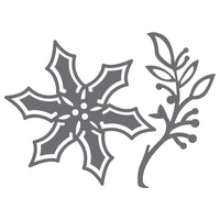 Ultimate Crafts Dies Holly & Berries Branch 