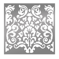 Ultimate Crafts Bohemian Bouquet Bohemian Damask 6x6 Stencil