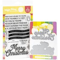 Waffle Flower Stamp & Die Set Merry Christmas WFC397