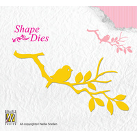 Nellie's Shape Die Birdie on Branch 