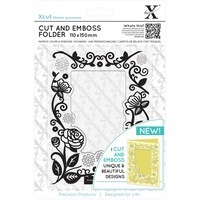 Xcut Cut & Emboss Folder Floral Frame 10.5cm x 15cm 