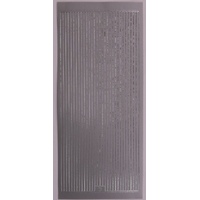 Doodey Peel Off Sticker Sheet 10 x 23cm Stripes 3mm Silver