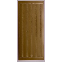 Doodey Peel Off Sticker Sheet 10 x 23cm Stripes 5mm Gold