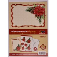 Doodey 3D Decoupage A6 Card Kit 3 Sets Christmas ZV62701