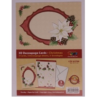 Doodey 3D Decoupage A6 Card Kit 3 Sets Christmas ZV62706