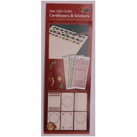 Doodey Luxury Cardlayers + Holographic Stickers Kit 6 Sets Christmas ZV72701