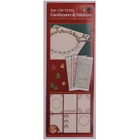 Doodey Luxury Cardlayers + Holographic Stickers Kit 6 Sets Christmas ZV72702