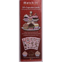 Doodey Match-It 3D Stickers + Decoupage Sheets Cupcake ZV80451 