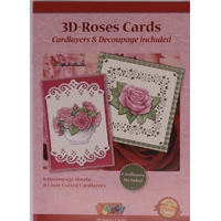 Doodey 6 Luxury Cardlayers + Decoupage Sheets 3D Roses ZV80658