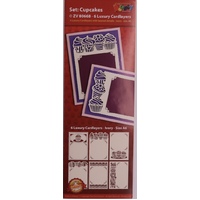 Doodey Luxury Cardlayers A6 Card Kit 6 Sets Cupcakes ZV80668