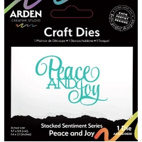 Arden Creative Craft Dies - Sentiment Series - Stacked Peace and Joy
