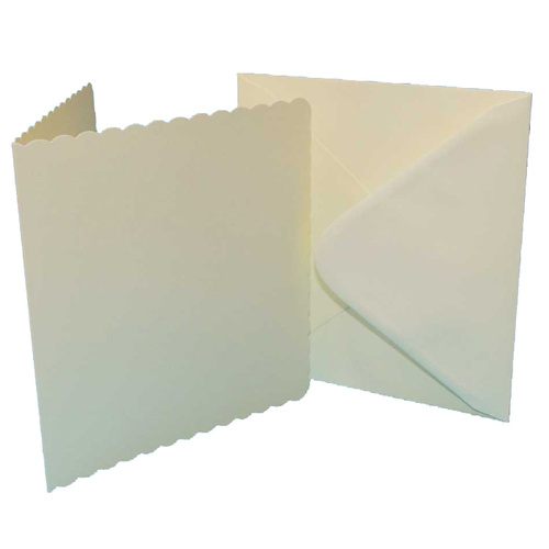 Crafts UK 50/ Deckle Edge Cards White C6