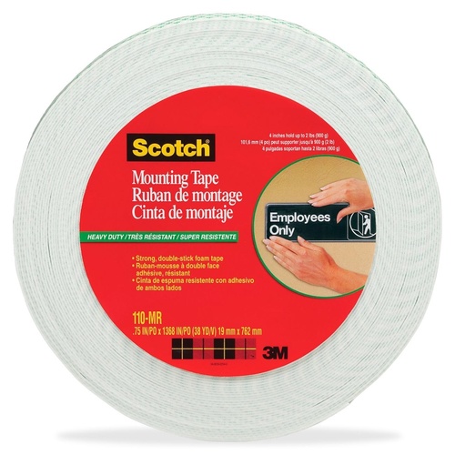 Scotch Foam Mounting Tape 3/4 Inch x 38 Yards (19mm x 34.7m) Huge Roll