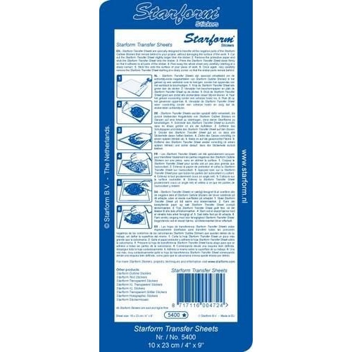 Starform Sticker 5400 Transfer Sheet 4 x 9 Inch