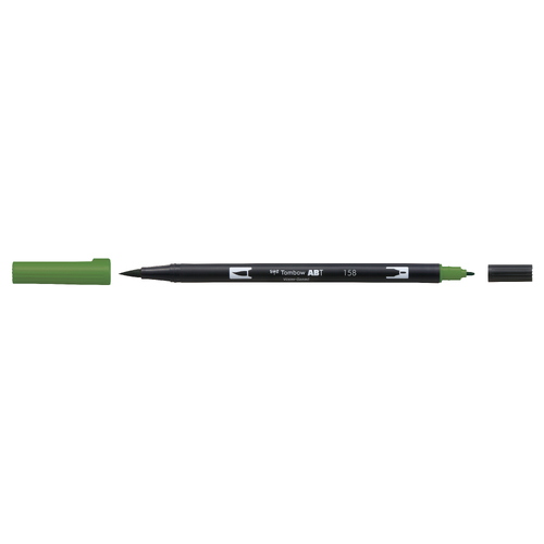 Tombow Dual Brush Pen - Dark Olive - 158
