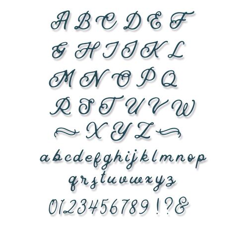 Sizzix Thinlits Die - Scripted Alphabet by Jennifer Ogborn 666127