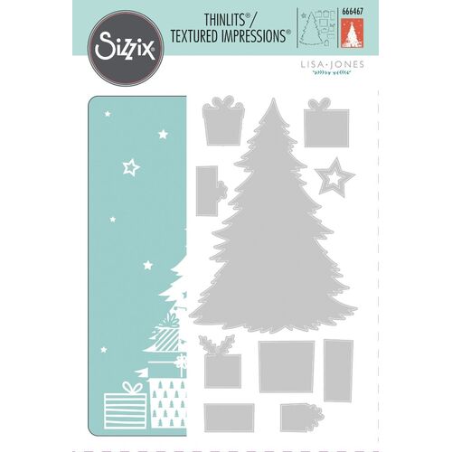 Sizzix Thinlits Die Set 10PK W/TI Embossing Folder Sparkle Tree