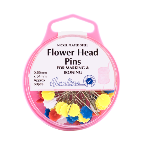 Pins Flower Head Nickel Plated Steel 0.58mm x 54mm 60pcs 
