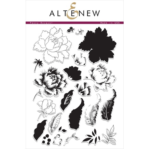 Altenew Peony Bouquet Stamp Set ALT1030 