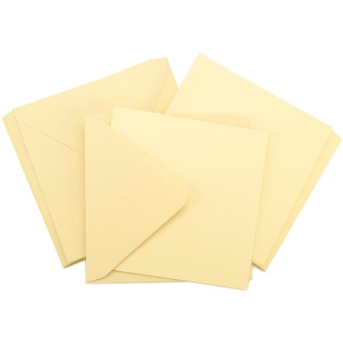 10 Square Cream Cards and Envelopes 5.5 x 5.5 