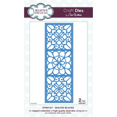 Sue Wilson Dies Striplet Collection Quilted Blocks CED1607 