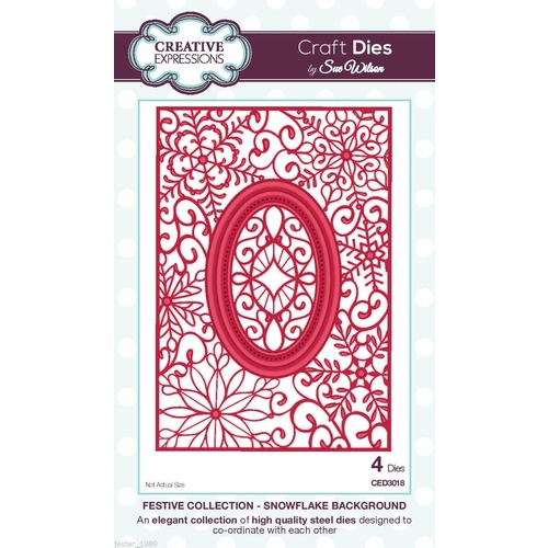 Sue Wilson Dies Festive Collection Snowflake Background CED3018 